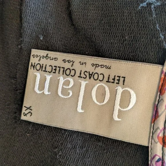 Dolan Black Shirt with Mesh Sleeves Size XS - Picture 7 of 8